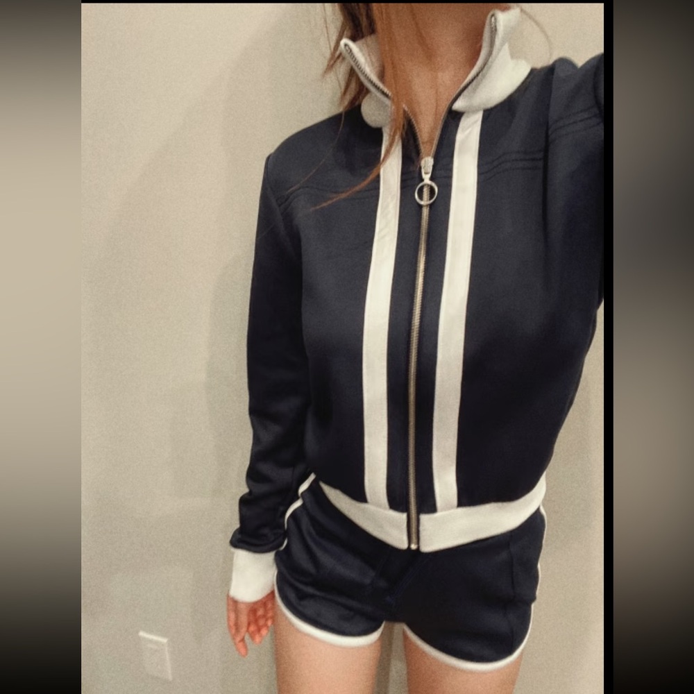 Zara Navy blue and white tracksuit & short sets